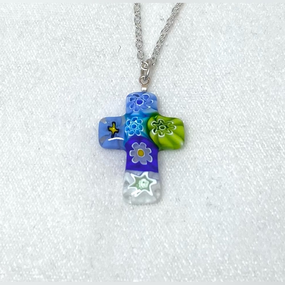 💐2@30.00💐 Murano Venetian glass cross